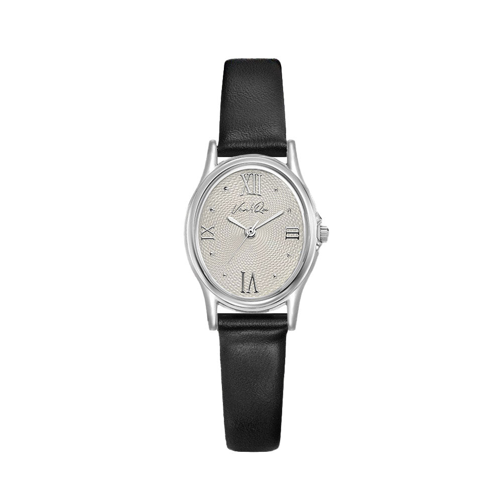 Gem-Silver/Taupe (Black leather)