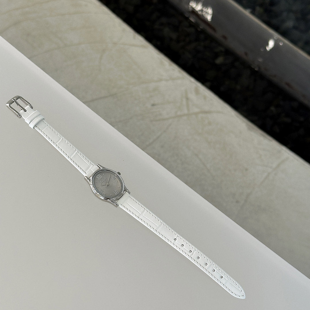 Gem-Silver/Taupe (White leather)