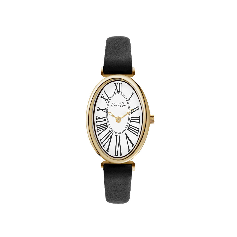 Dome-Gold/White (Black leather)