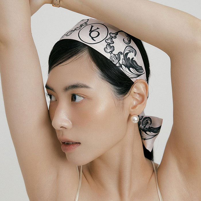 Khăn lụa dài Baroque-Coral