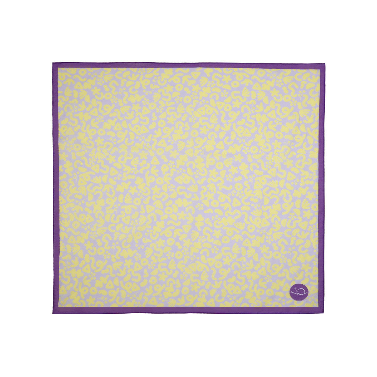 Petal-Pansy Boiled Silk Scarf