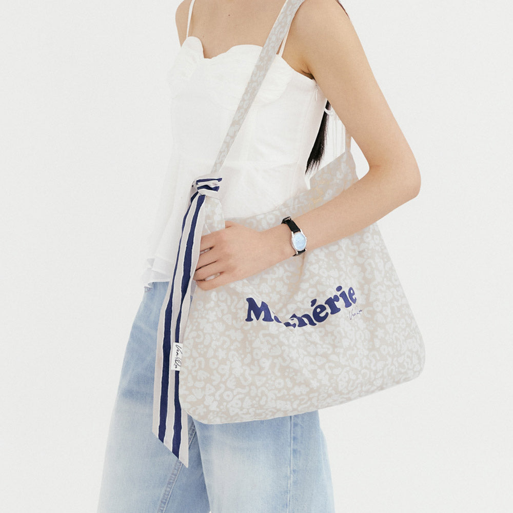 Bolso Oxford de sarga Ma Cherie Scarf Point - Beige