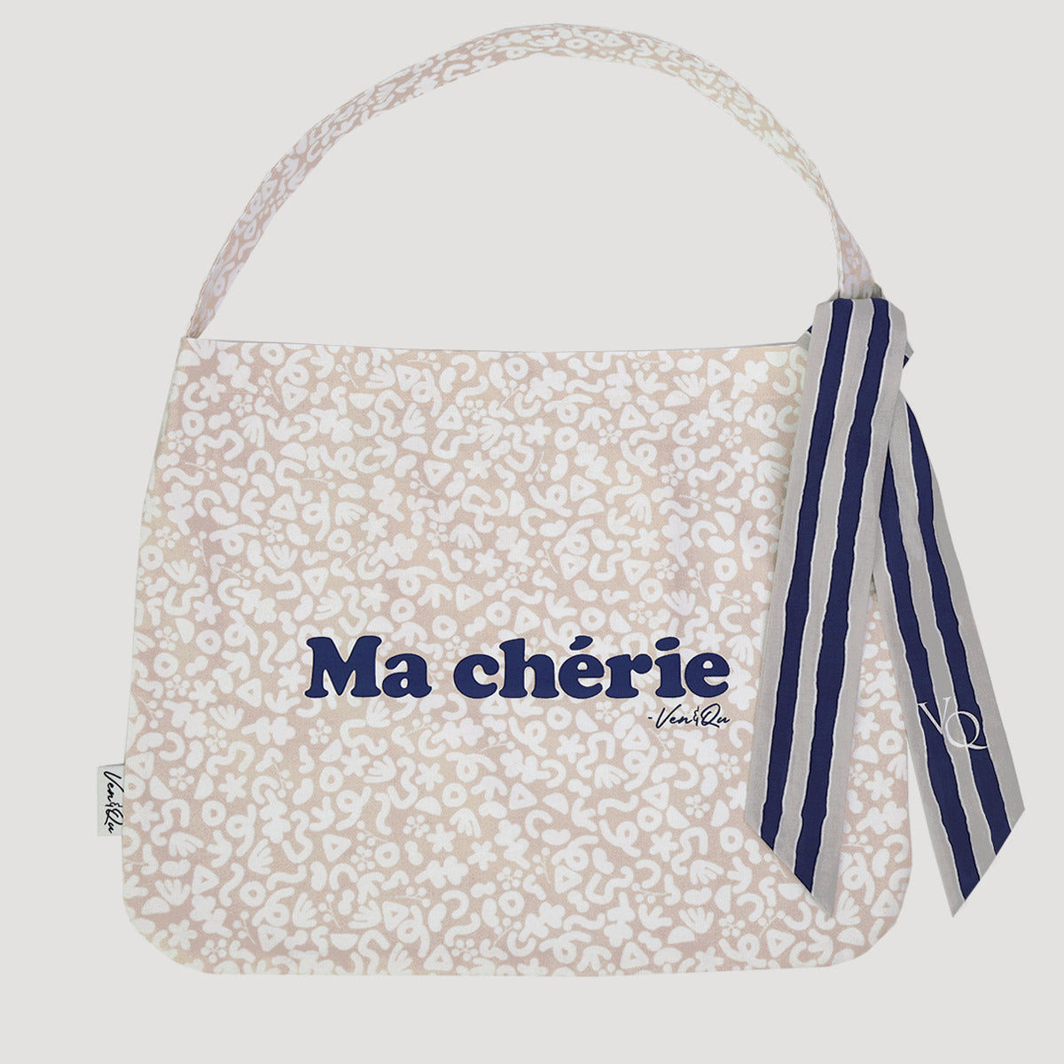 Bolso Oxford de sarga Ma Cherie Scarf Point - Beige