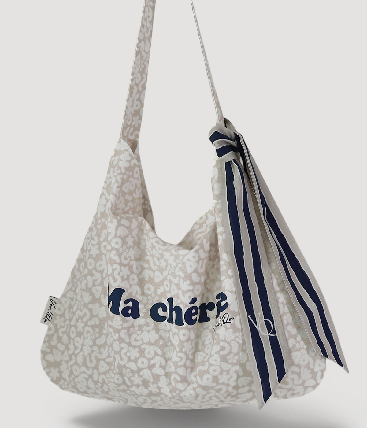 Bolso Oxford de sarga Ma Cherie Scarf Point - Beige