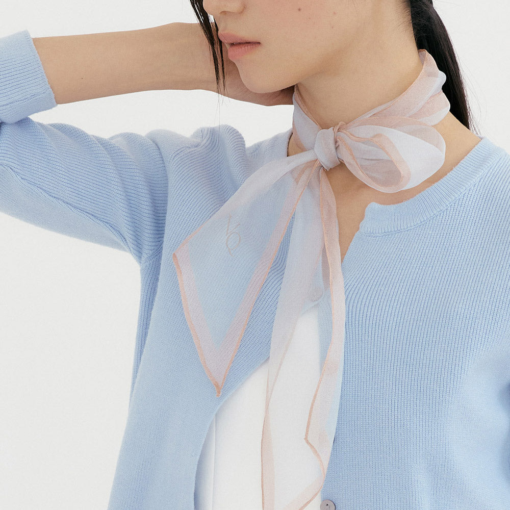 Silk Organza Aura Scarf-Cloud Mocha