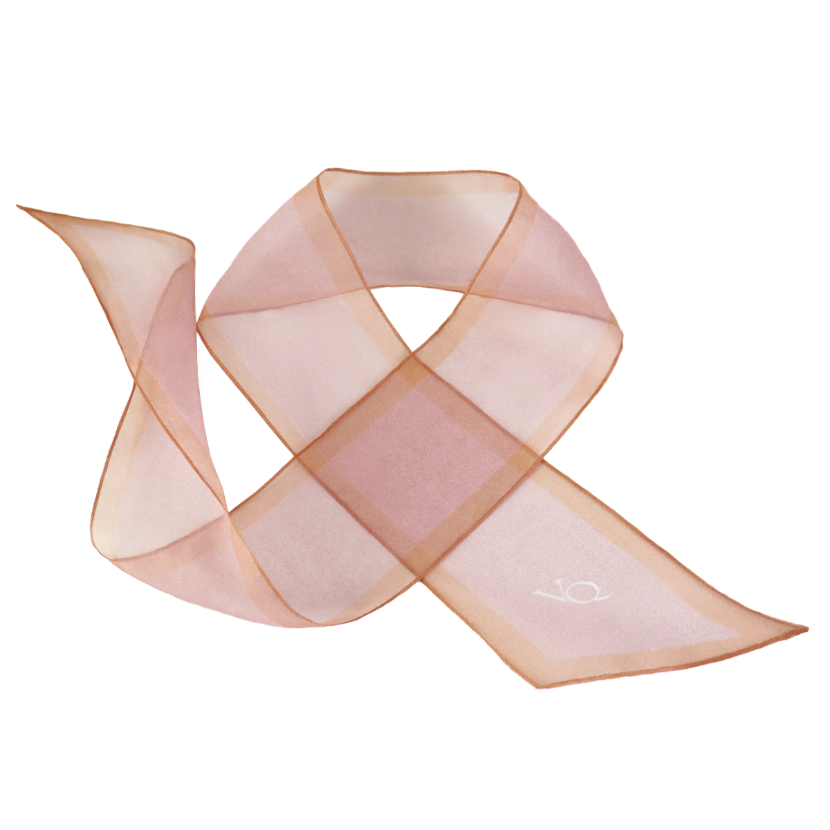 Silk Organza Aura Scarf-Pink Tangerine