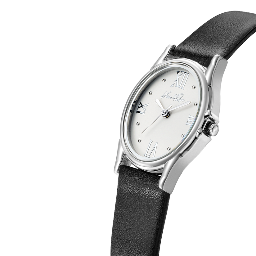 Gem-Silver/Pearl (Black leather)
