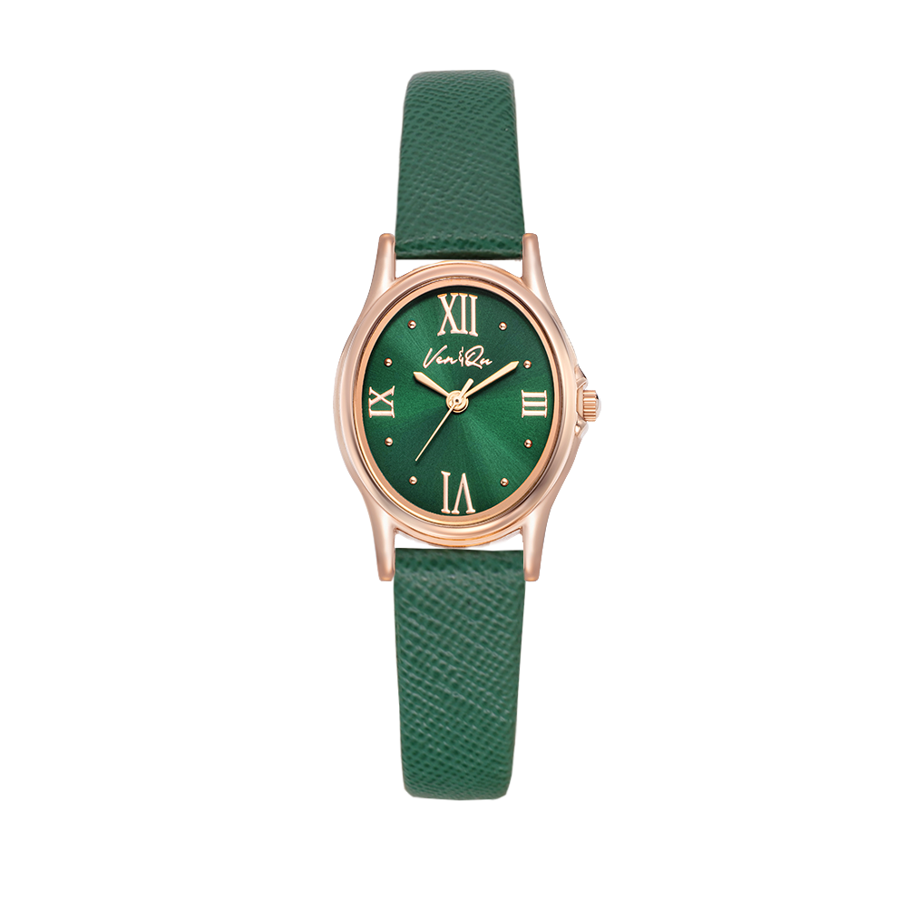 Gem-Rosegold/Emerald (Green Saffiano leather)