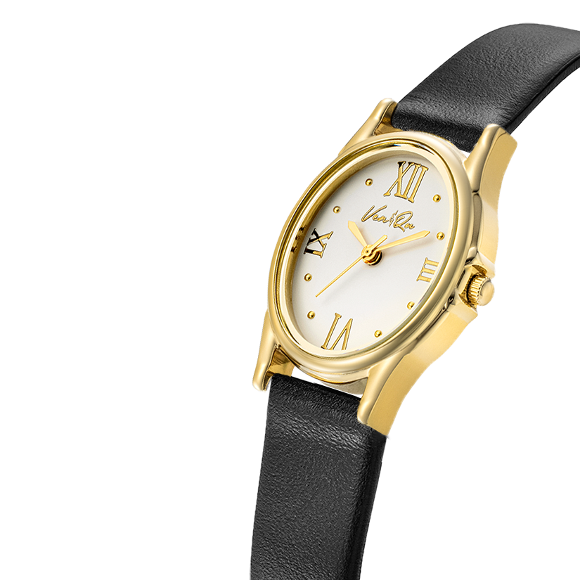 Gem-Gold/Pearl (Black leather)