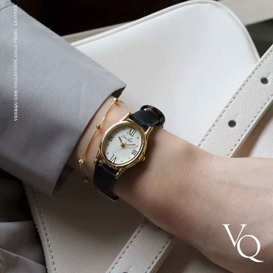 Gem-Gold/Pearl (Black leather)