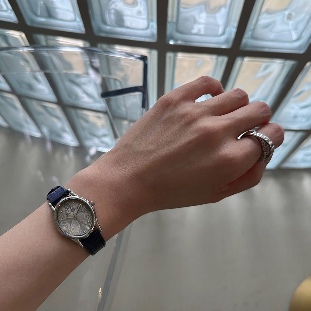 Gem-sølv/taupe (marine skinn)