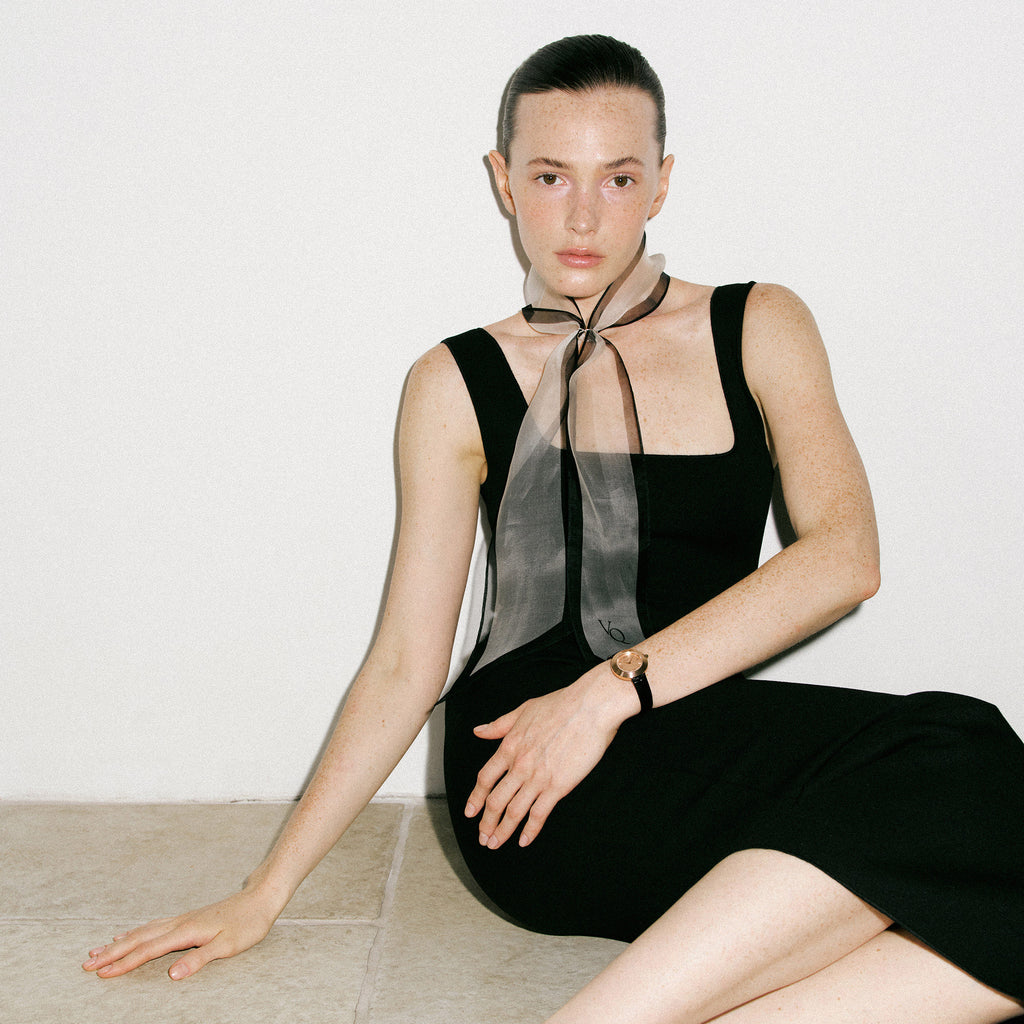 Atelier-Rosegold-Lenkrad (schwarzes Leder)