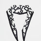 The Flow Linked Silk Scarf-Black Cream