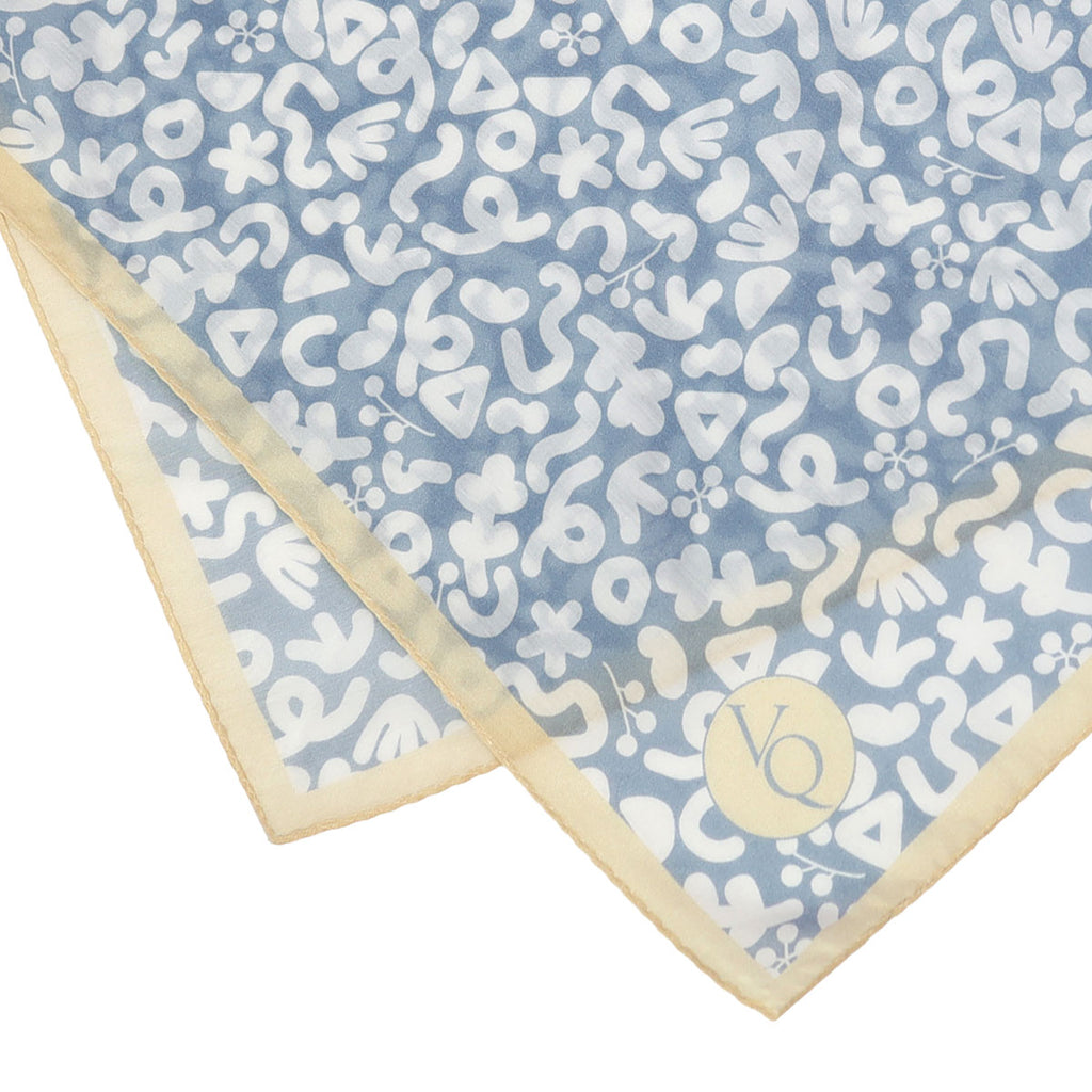 Petal-Dutch Iris Boiled Silk Scarf