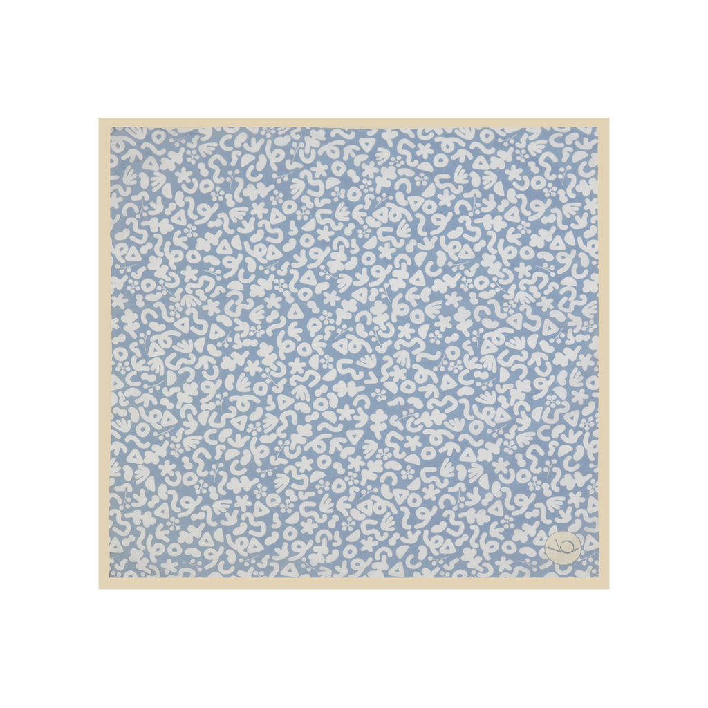 Petal-Dutch Iris Boiled Silk Scarf