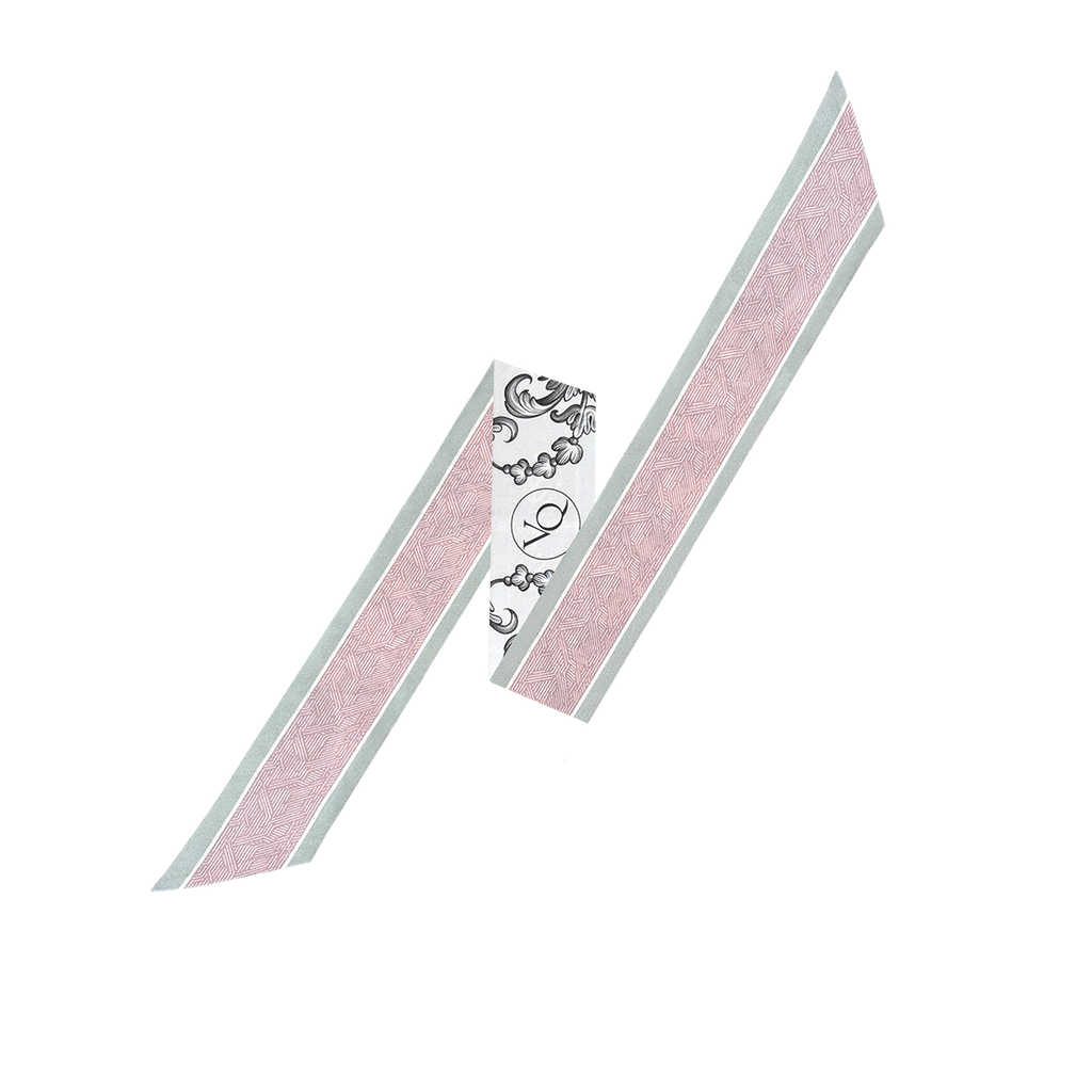 وشاح حريري طويل باللون النعناعي الباروكي