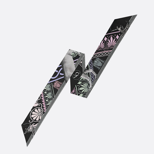 Centaur-Black Long Silk Scarf