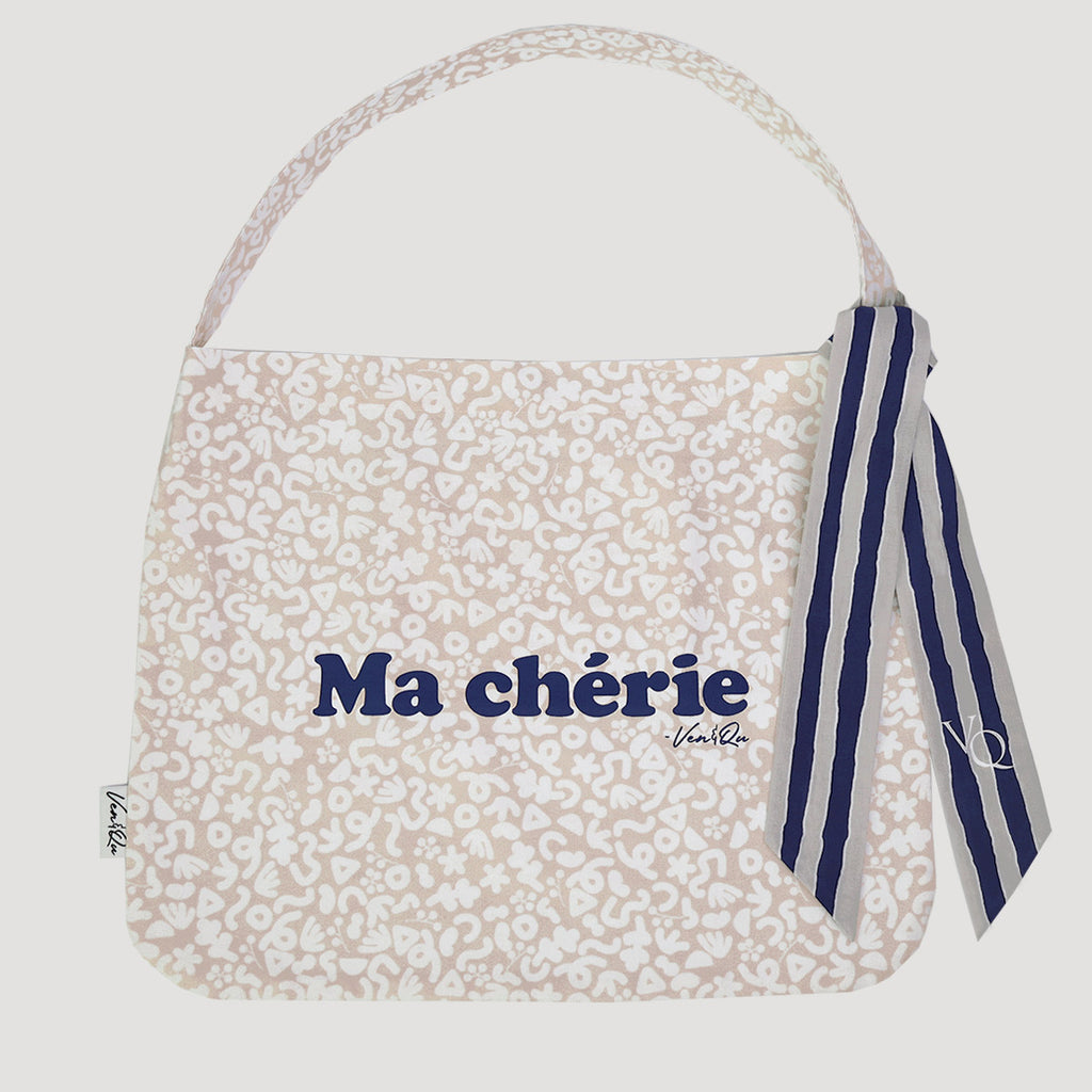 Ma Cherie Scarf Point Twill Oxford Bag - Beige