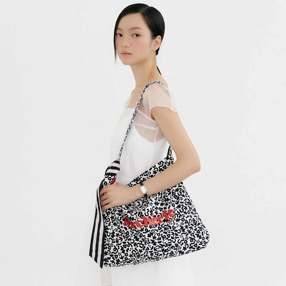 Ma Cherie Scarf Point Twill Oxford Bag - Beige