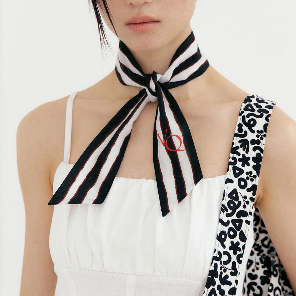 Ma Cherie Scarf Point Twill Oxford Bag - Beige