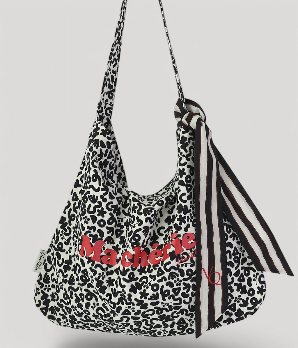 Ma Cherie Scarf Point Twill Oxford Bag - Beige