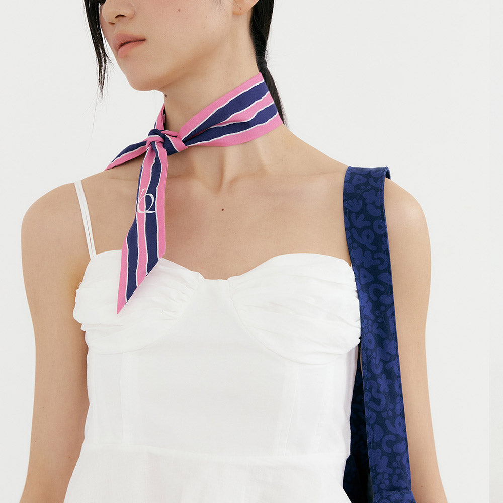 Ma Cherie Scarf Point Twill Oxford Bag - Beige