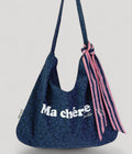 Ma Cherie Scarf Point Twill Oxford Bag - Beige