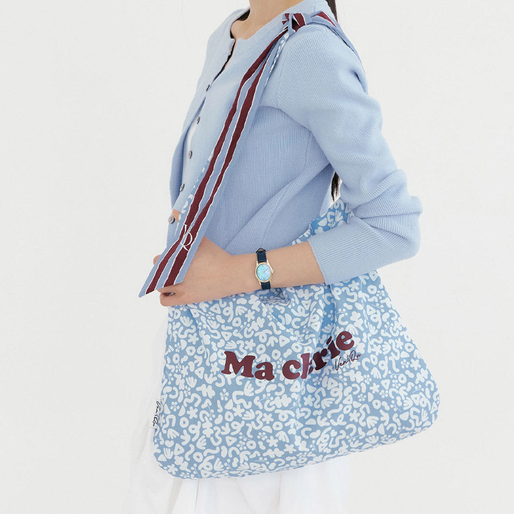 Ma Cherie Scarf Point Twill Oxford Bag - Beige