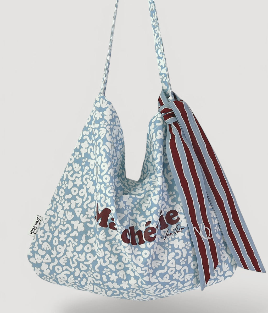 Ma Cherie Scarf Point Twill Oxford Bag - Beige