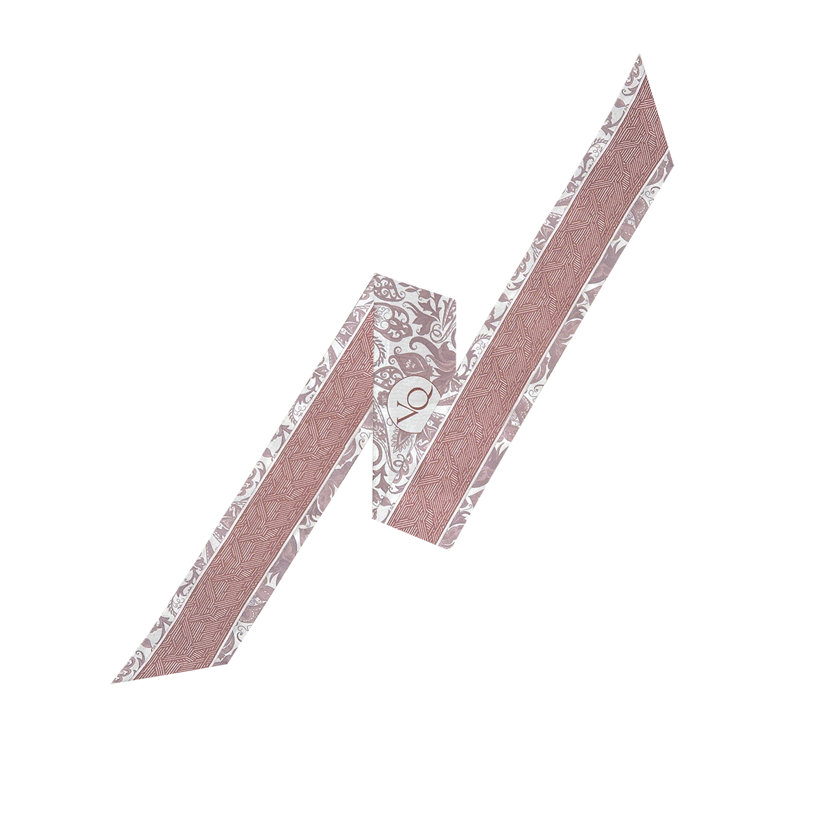 Paisley Garden-Mauve Pink Long Silk Scarf