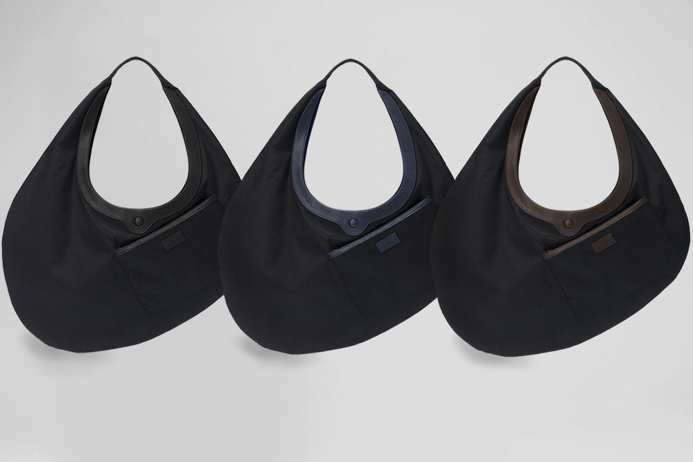 Pebble Shoulder Bag - Reversed Black (Nylon)