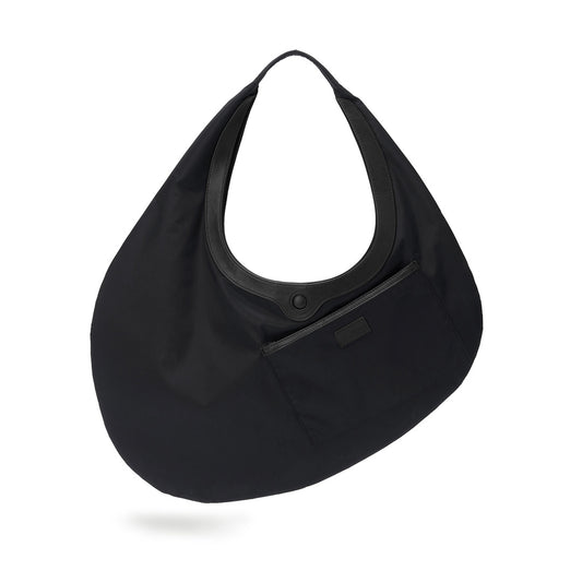 Pebble Shoulder Bag - Reversed Black (Nylon)