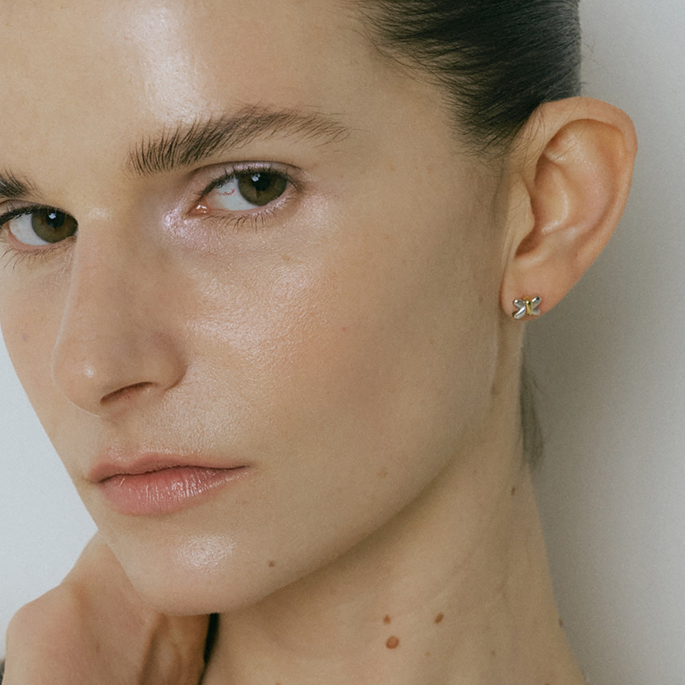 [925 sølv] 1901. Volum xo-ørering (18K)