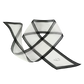 Sciarpa Aura in organza di seta-avorio nero