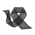Silk Organza Aura Scarf-Slate Black