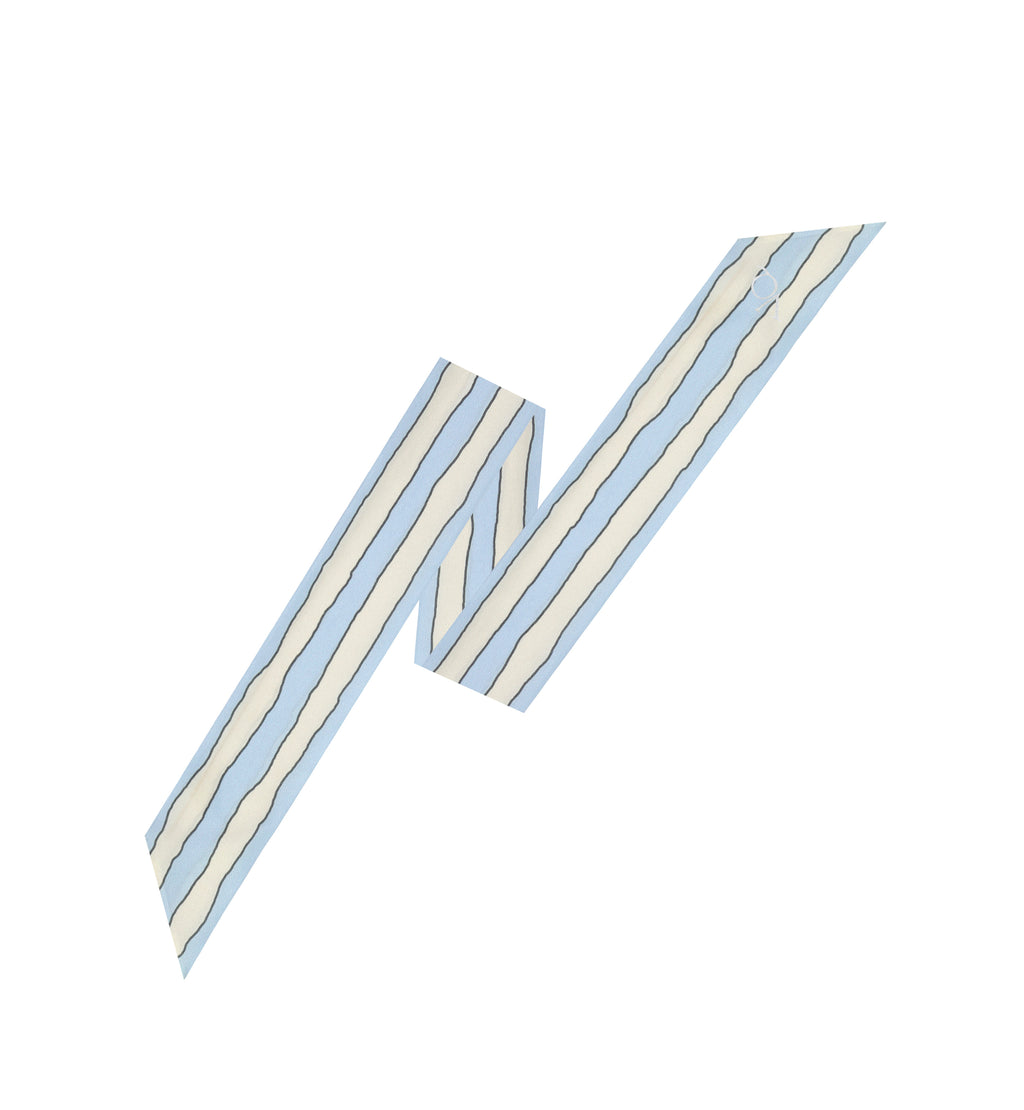 Ma Cherie-Blue Butter Stripe Long Scarf