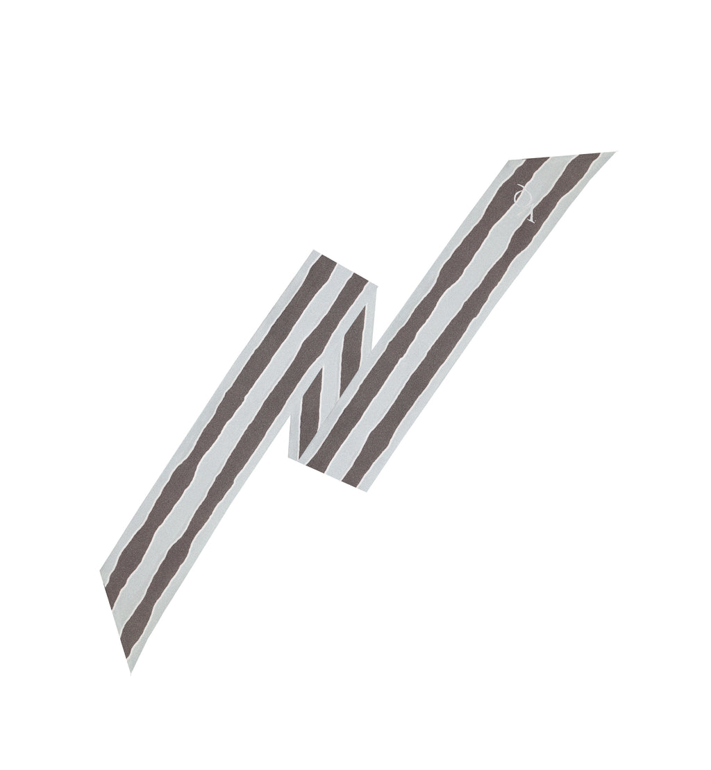 Ma Cherie-Sky Grey Stripe Long Scarf