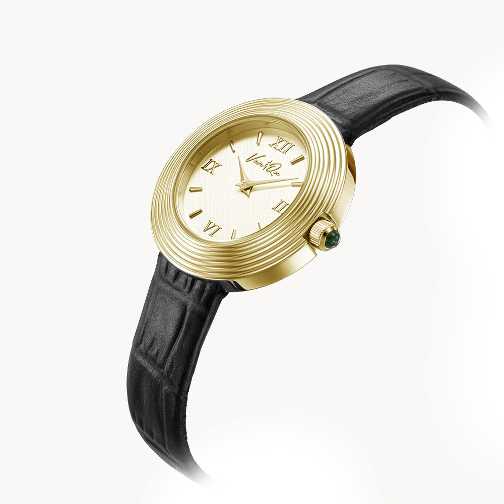 Volante Atelier-Gold (Black leather)