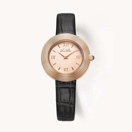 Volante Atelier-Rosegold (Black leather)