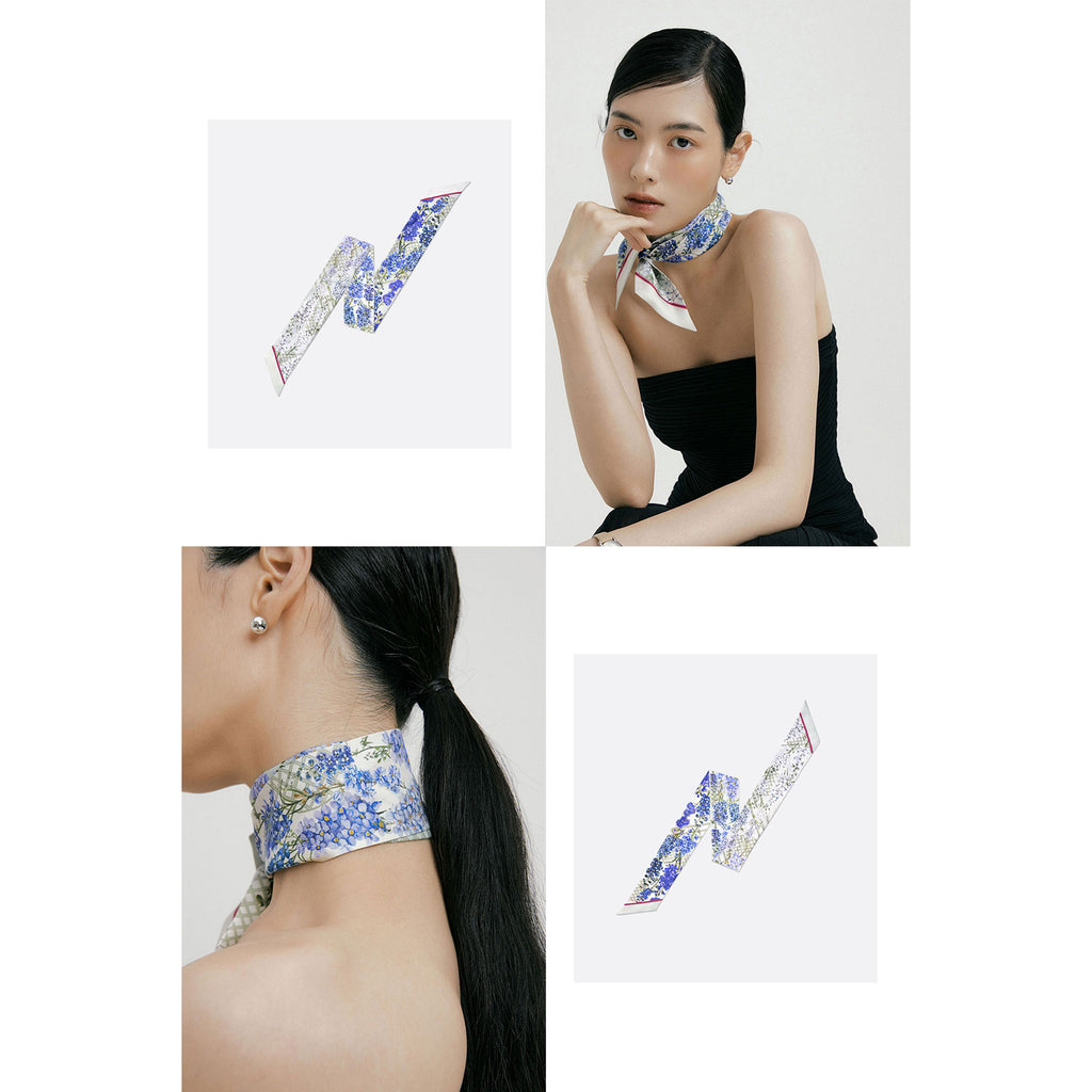 D_Flower-Day Μακρύ Μεταξωτό Φουλάρι