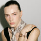 The Flow Linked Silk Scarf-Taupe Beige