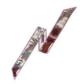 Wild Garden-Indie Pink Long Silk Scarf