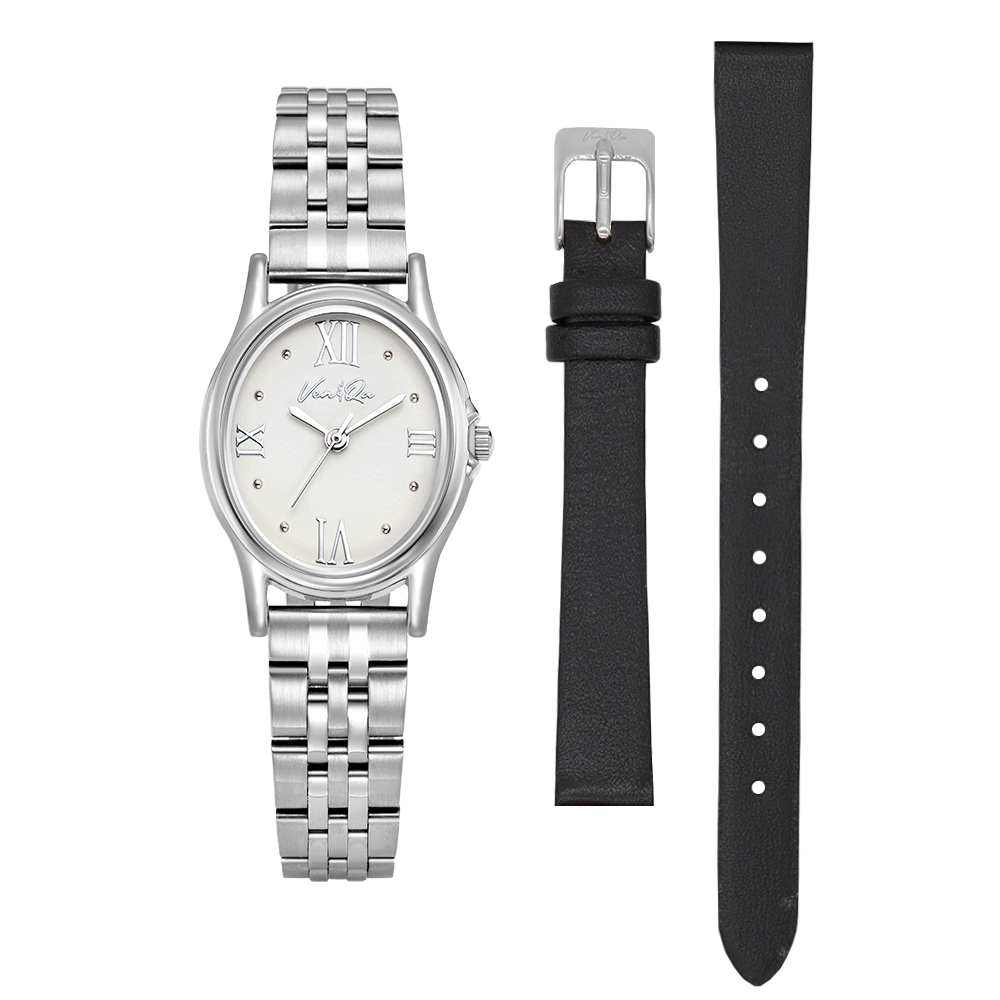 Ven&Qu Gem women's watch, silver and pearl with silver-toned metal band – additional photo 9