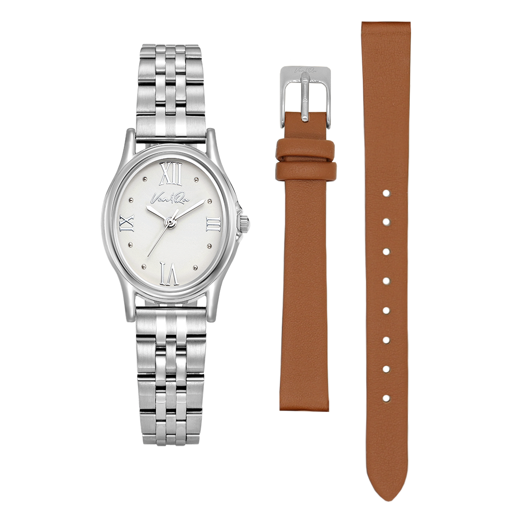 Ven&Qu Gem women's watch, silver and pearl with silver-toned metal band – additional photo 10