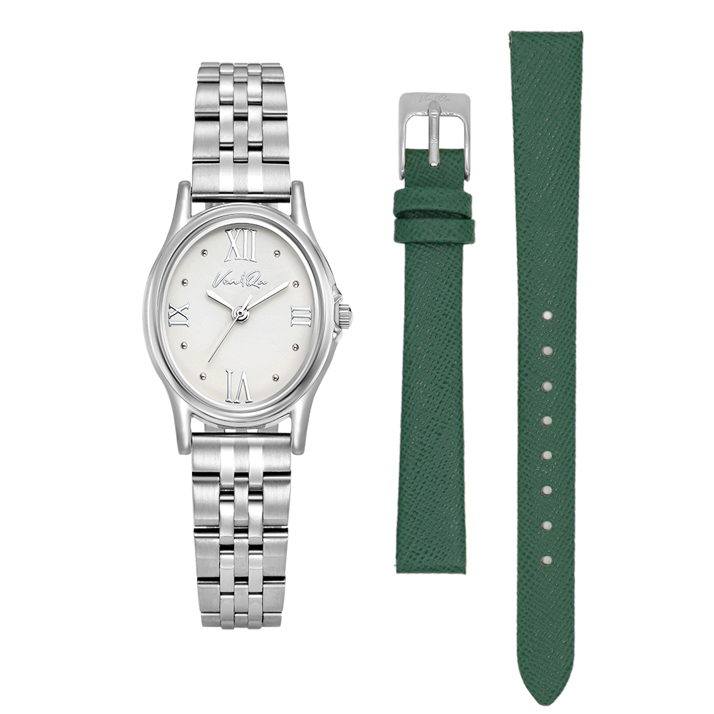 Ven&Qu Gem women's watch, silver and pearl with silver-toned metal band – additional photo 12
