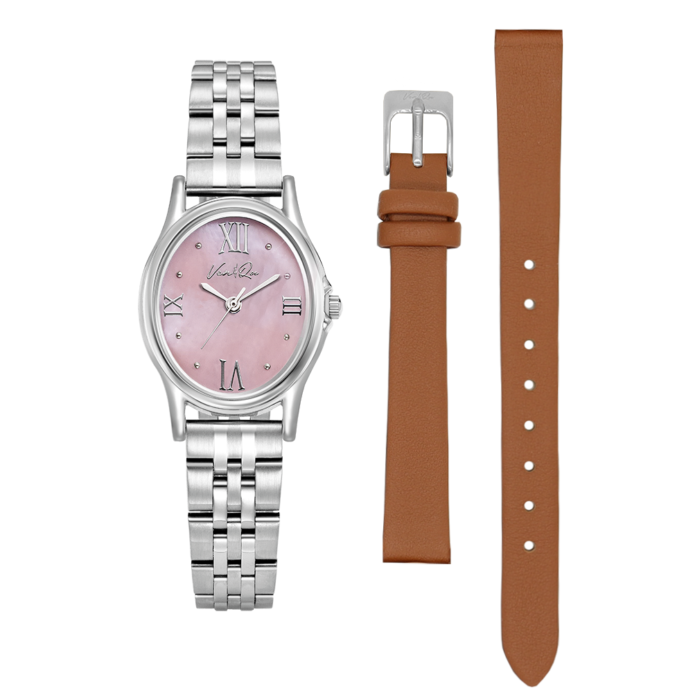 Ven&Qu Gem women's watch, silver and rose with silver-toned metal band – additional photo 9