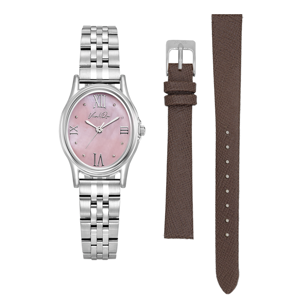 Ven&Qu Gem women's watch, silver and rose with silver-toned metal band – additional photo 10