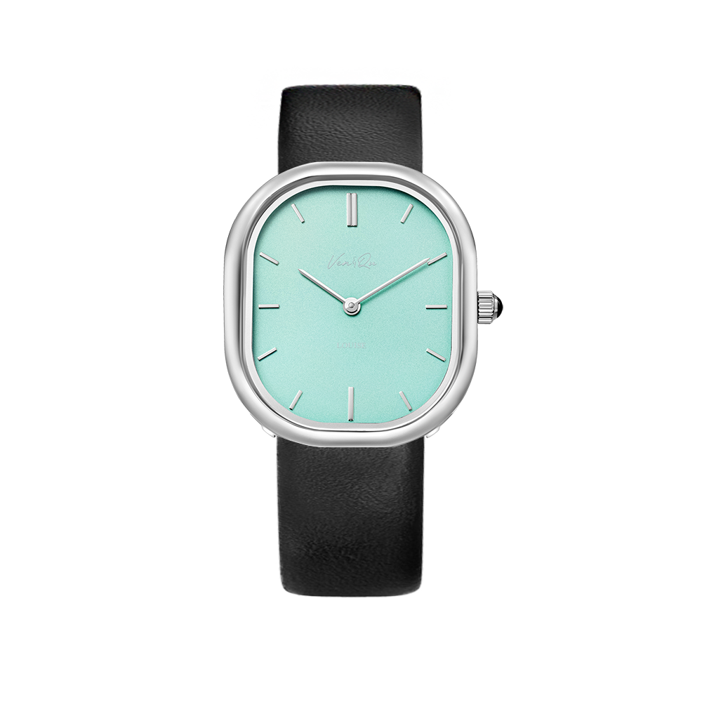 Louise-Silver/Mint (унисекс) (черна кожа)