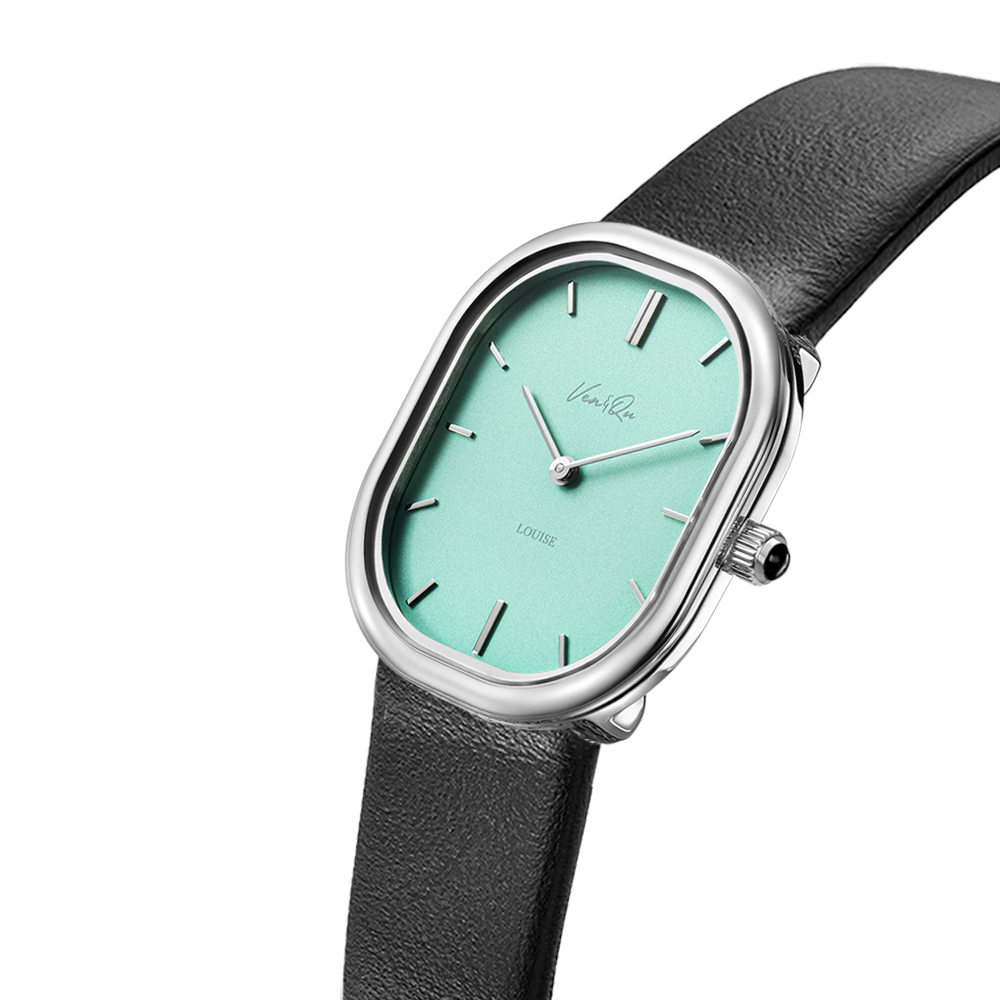 Louise-Silver/Mint (унисекс) (черна кожа)