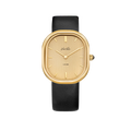 Louise-Gold/Vintage Gold (unisex) (Black leather)